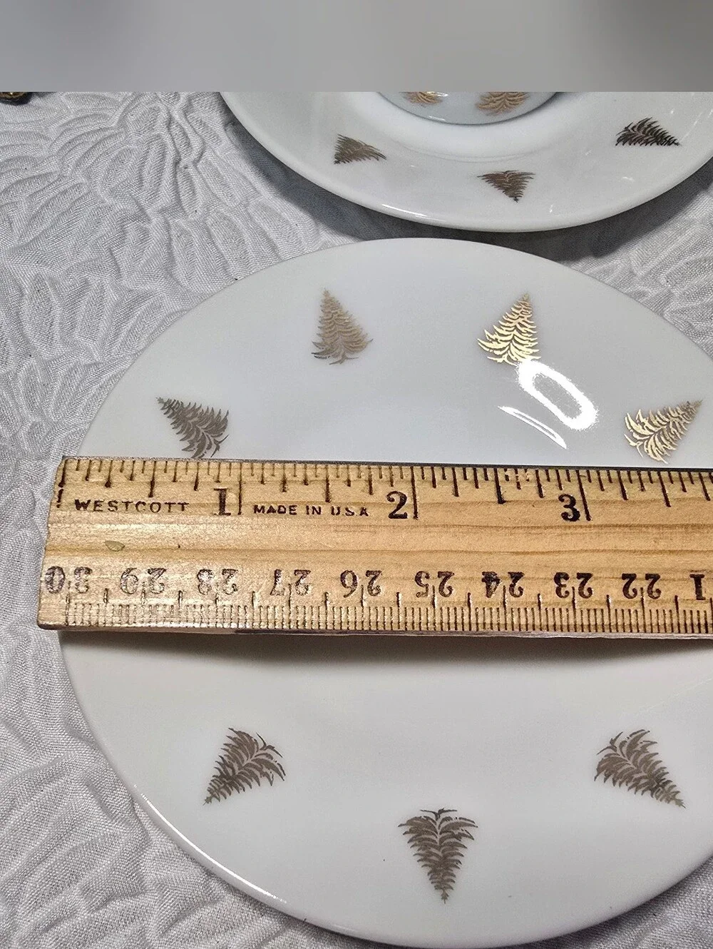 Vintage Centurion Collection Gold Christmas Tree Espresso Cups & Saucers - 8pc